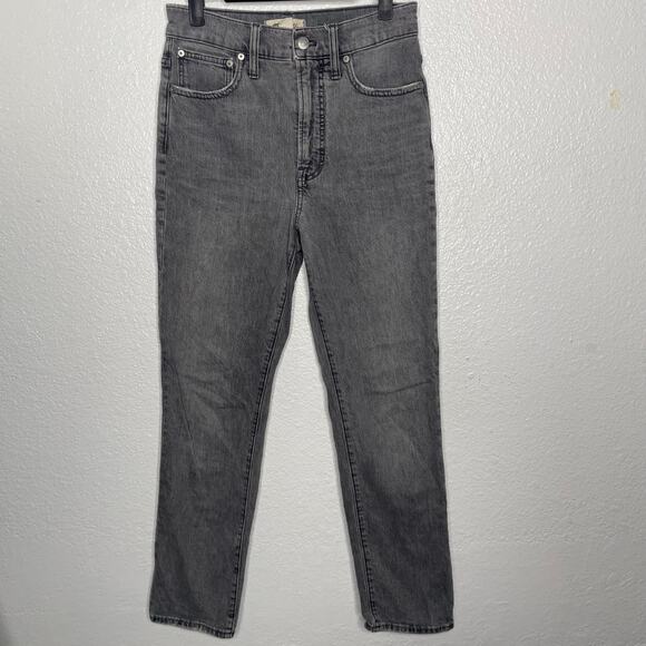 Madewell Womens Jeans Size 27 The Perfect Vintage Jean Light Gray Straight Leg - Picture 1 of 15